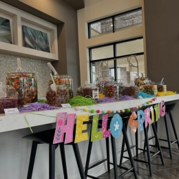 a table full of candy